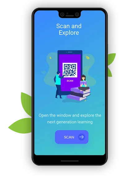 The Eduspring app's Scan and Explore screen